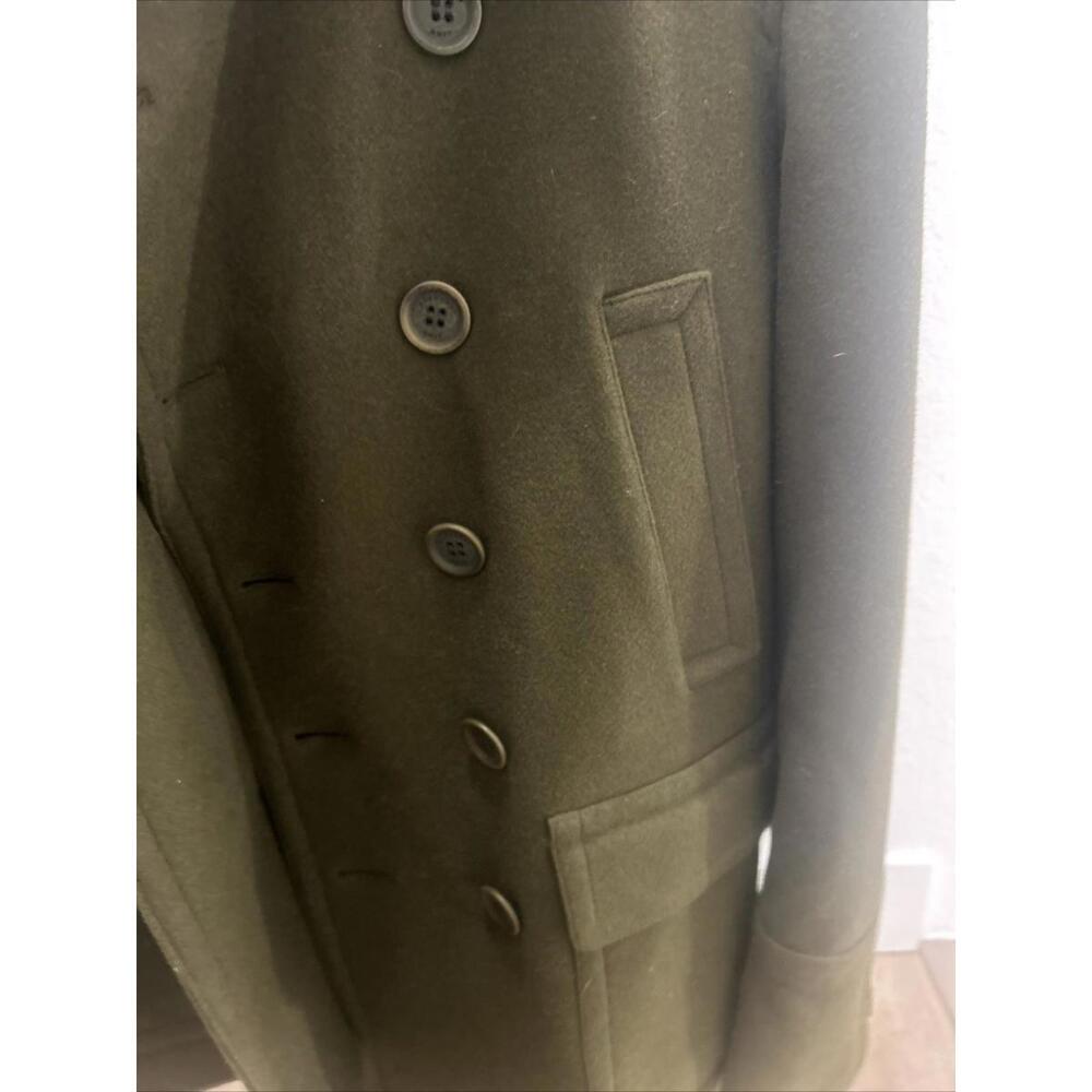 Burberry Brit Wool Olive Green Pea coat - Picture 6 of 9